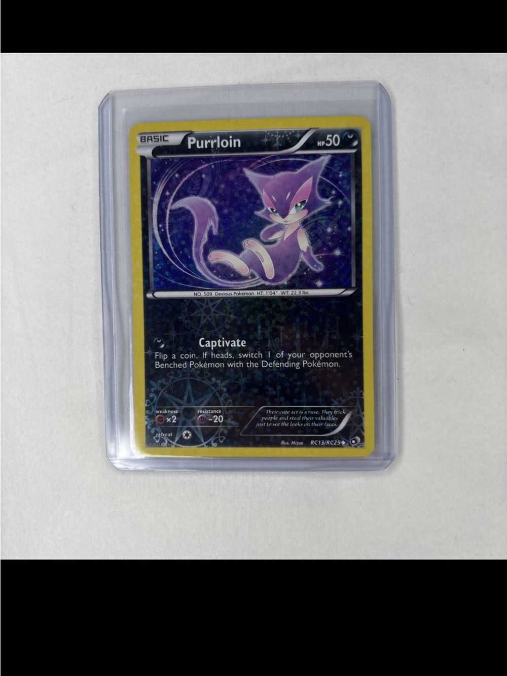 Pokemon Purrloin RC13/RC25 Legendary Treasures 2013 Trading Card
